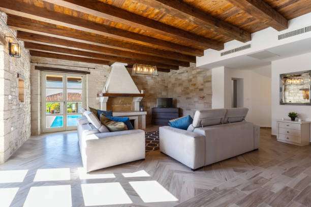 wooden false ceiling